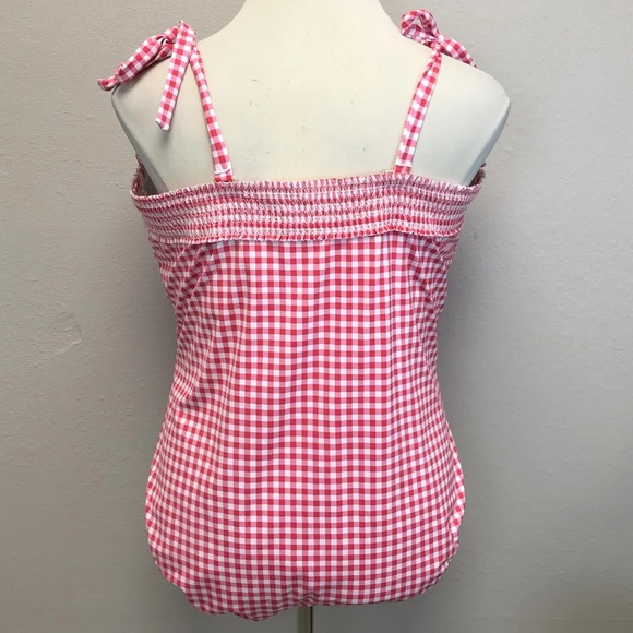 Draper James x Land’s End plus Size  Gingham Bandeau Swimsuit - Size 26 - Picture 3 of 4